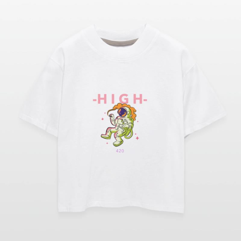 Funny 420 Astronaut Weed Art–Cosmic Stoner Design