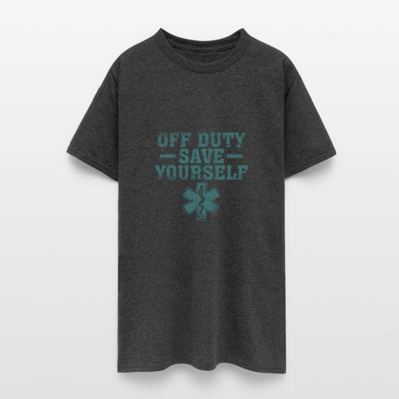 Funny Off Duty Save Yourself Gift Cute Paramedic M