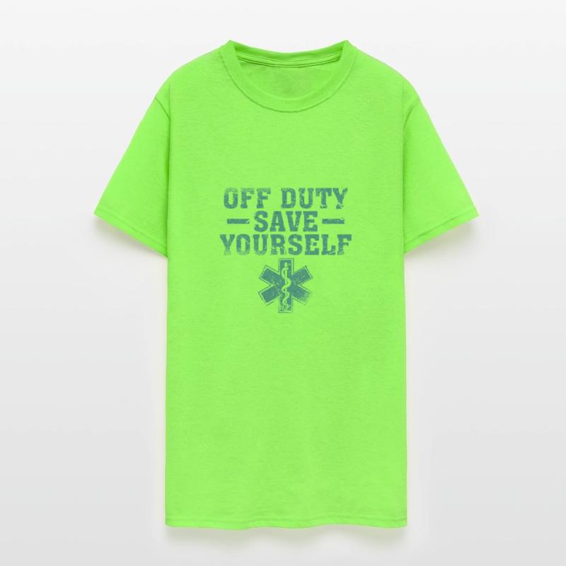 Funny Off Duty Save Yourself Gift Cute Paramedic M