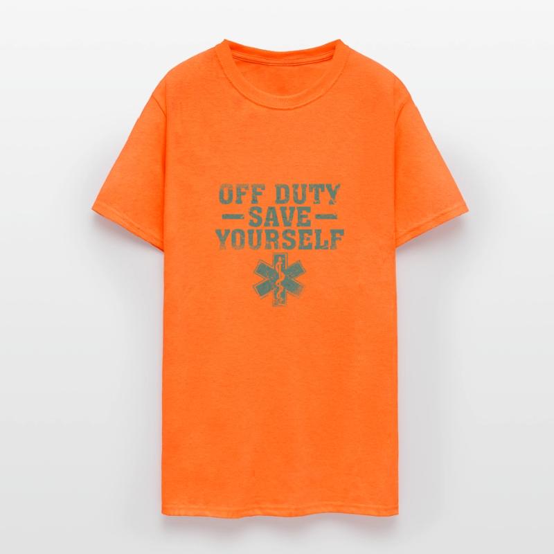Funny Off Duty Save Yourself Gift Cute Paramedic M