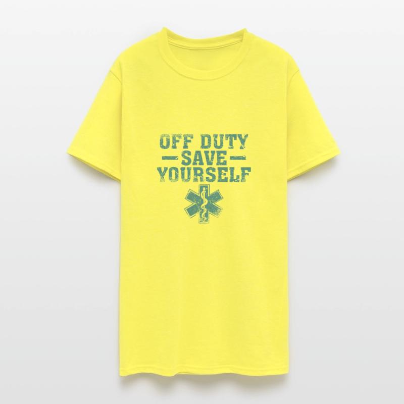 Funny Off Duty Save Yourself Gift Cute Paramedic M