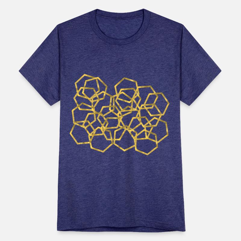 FYVE GOLD METAL WALL ART IN PENTAGON SHAPE