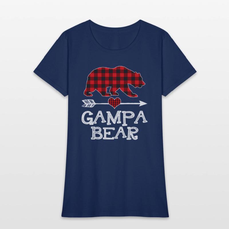 Gampa Bear Pajama Red Plaid Buffalo Family