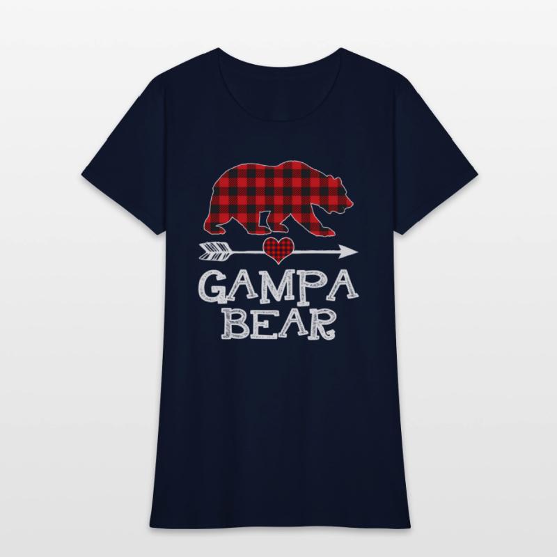 Gampa Bear Pajama Red Plaid Buffalo Family