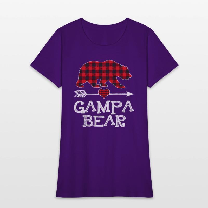 Gampa Bear Pajama Red Plaid Buffalo Family