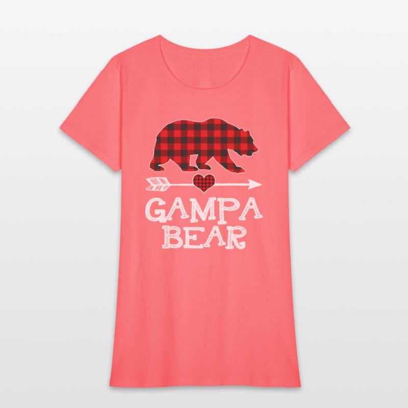 Gampa Bear Pajama Red Plaid Buffalo Family