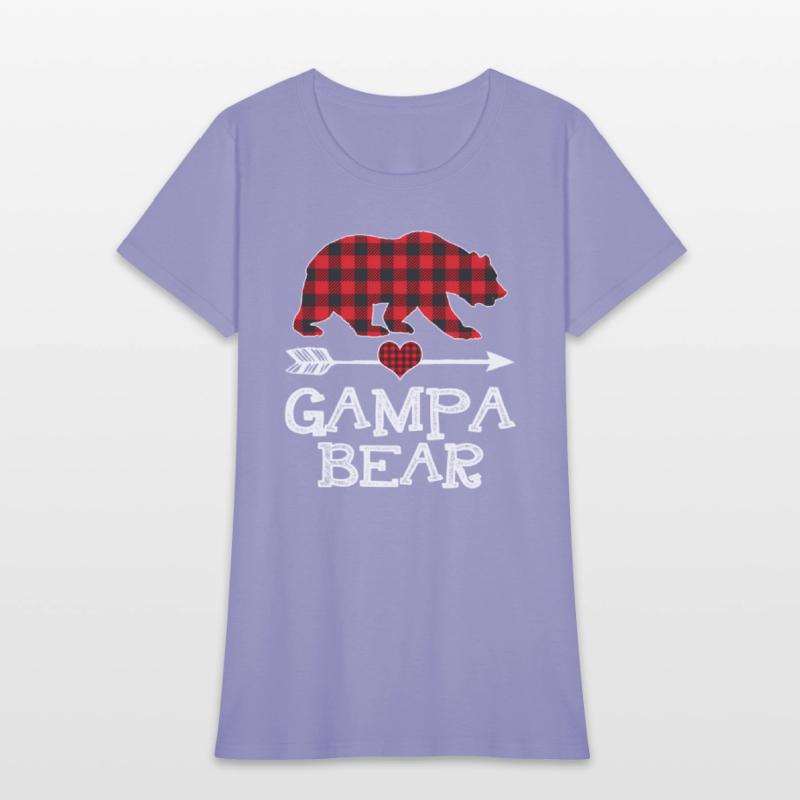 Gampa Bear Pajama Red Plaid Buffalo Family