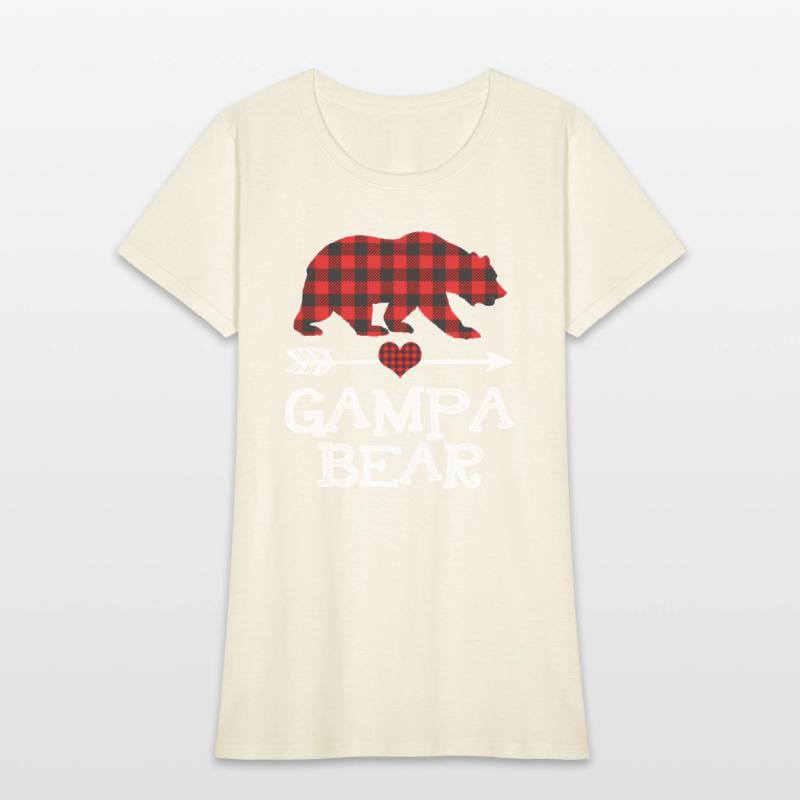 Gampa Bear Pajama Red Plaid Buffalo Family