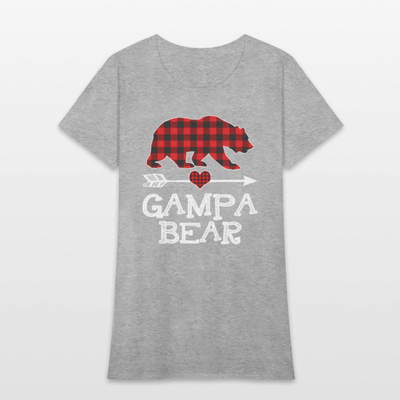 Gampa Bear Pajama Red Plaid Buffalo Family