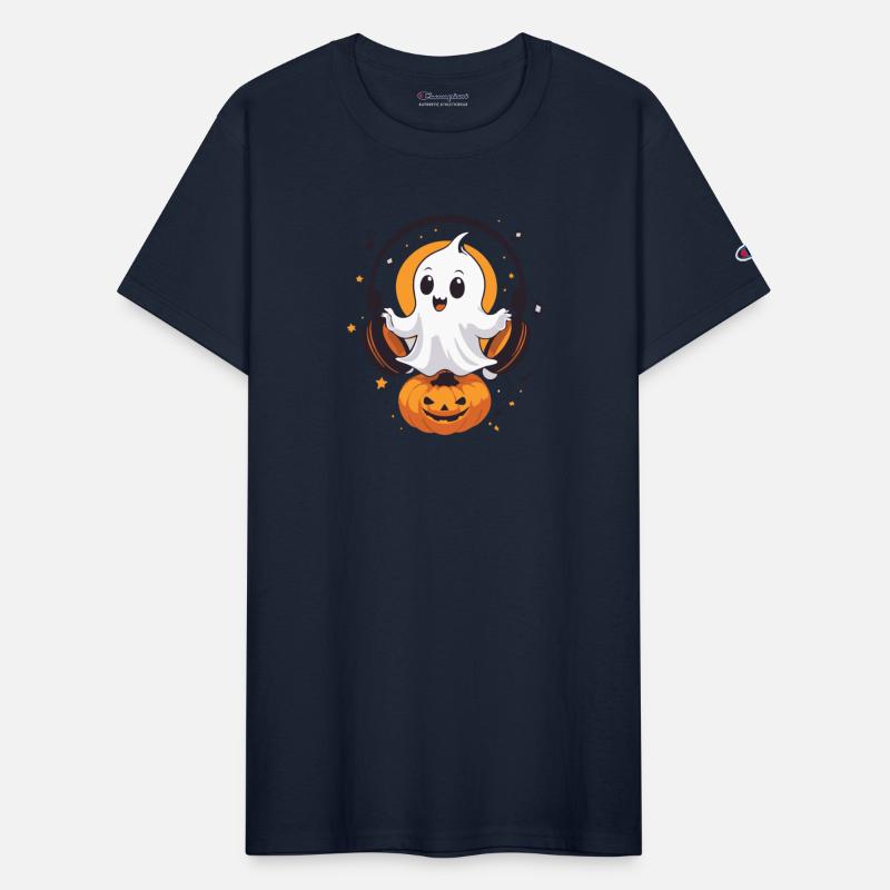 Ghost Listening to Tunes on Pumpkin - Halloween