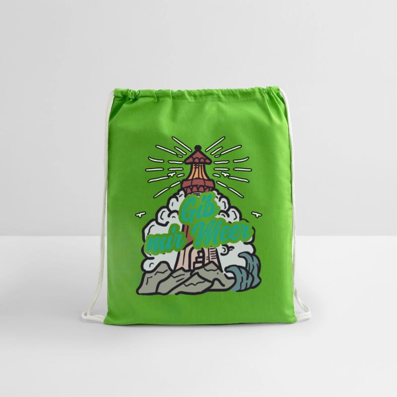 GIB MIR MEER North Sea saying gift lighthouse