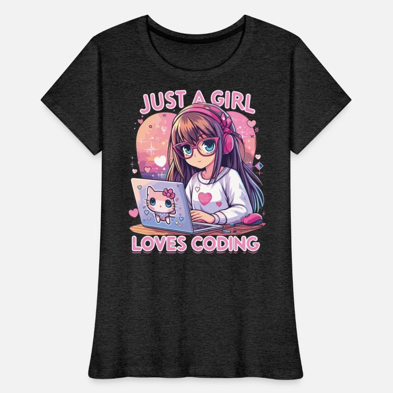 girl working with laptop, just girl love coding