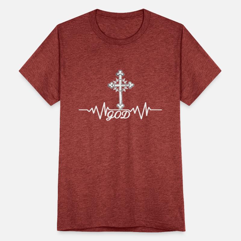 God Heartbeat Cross Christian Faith Pulse