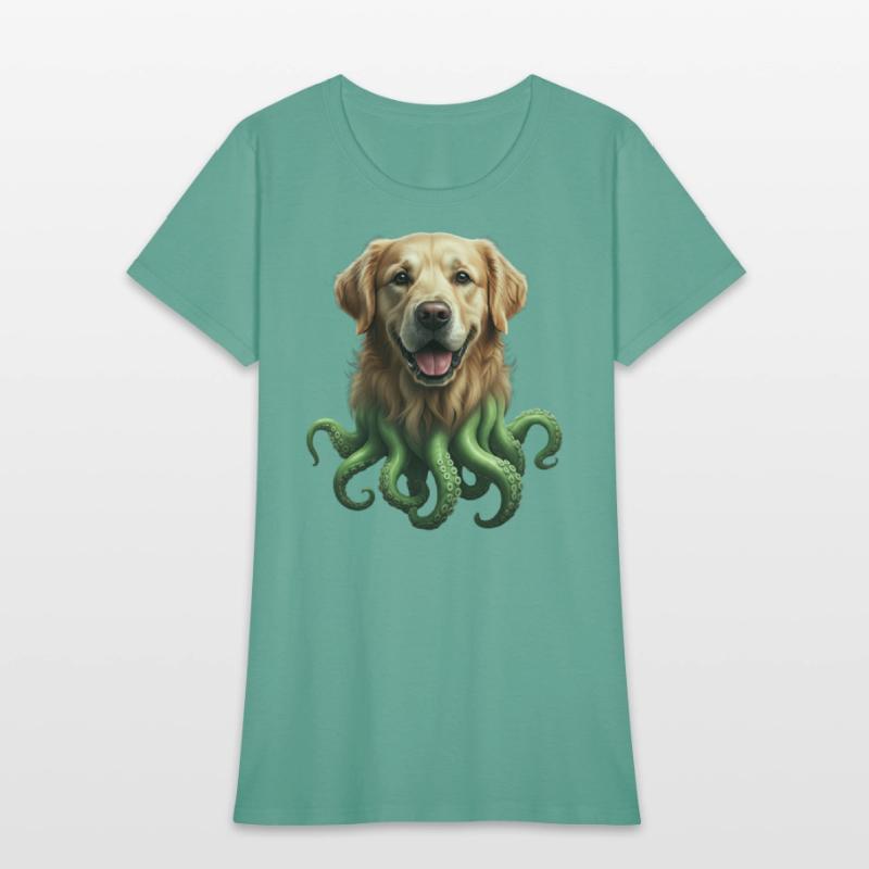 GOLDEN RETRIEVER KRAKEN: SEA'S CUTEST MONSTER