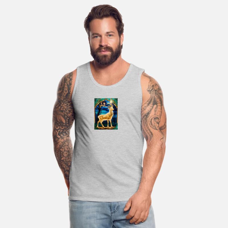 Golden Stag in Forest