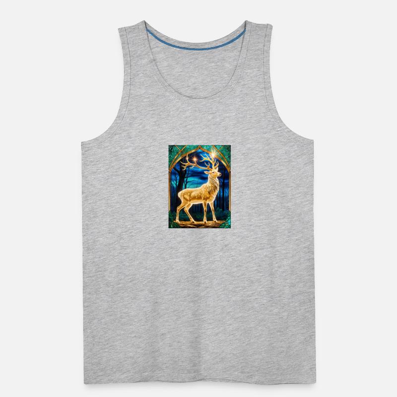 Golden Stag in Forest