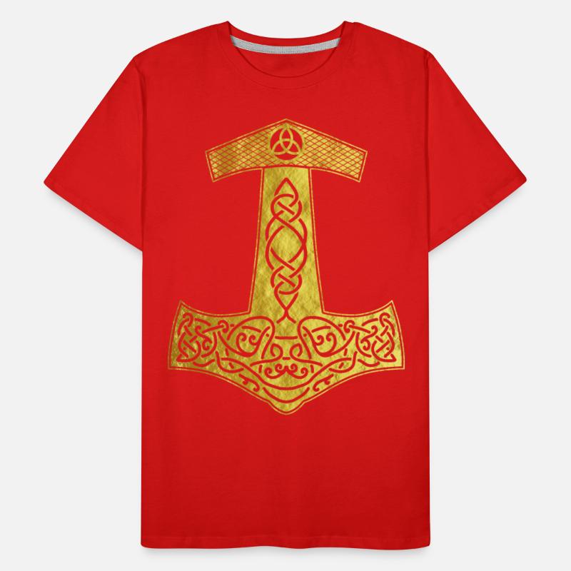 Golden Thor Hammer Nordic design present