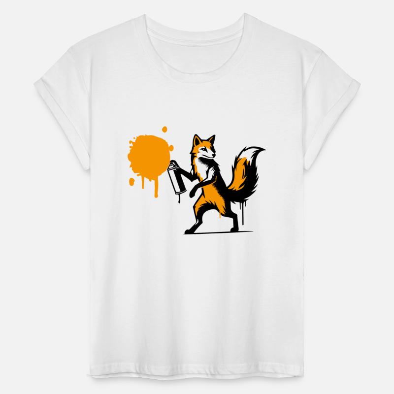 Graffiti Fox in Creative Stencil Style