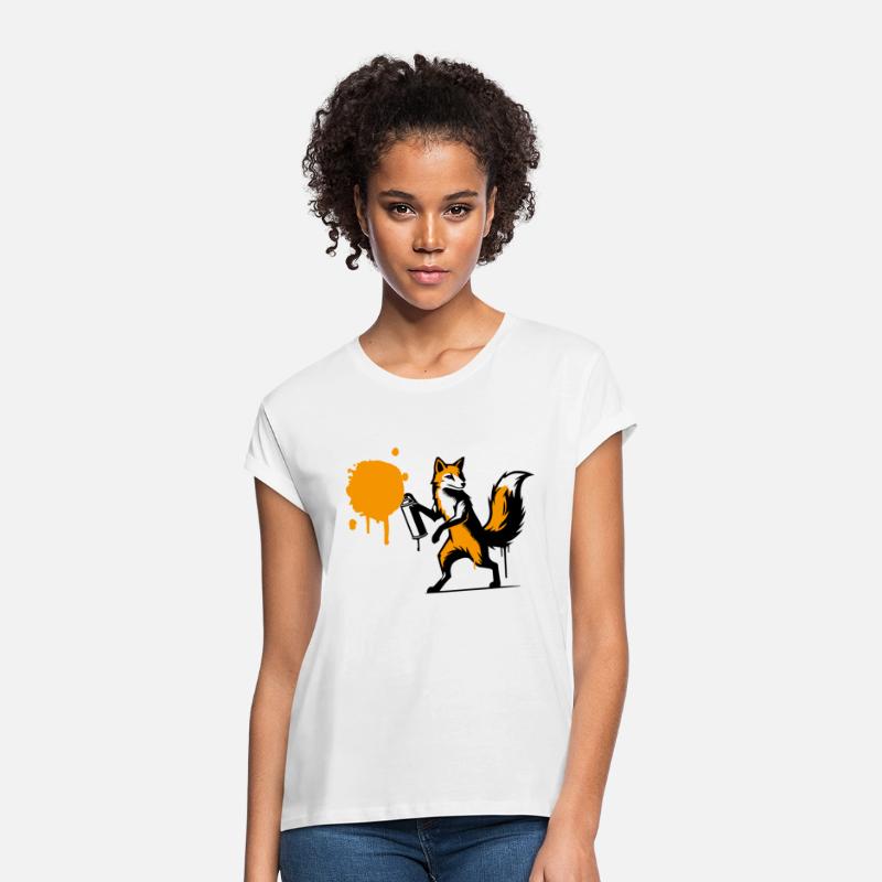 Graffiti Fox in Creative Stencil Style