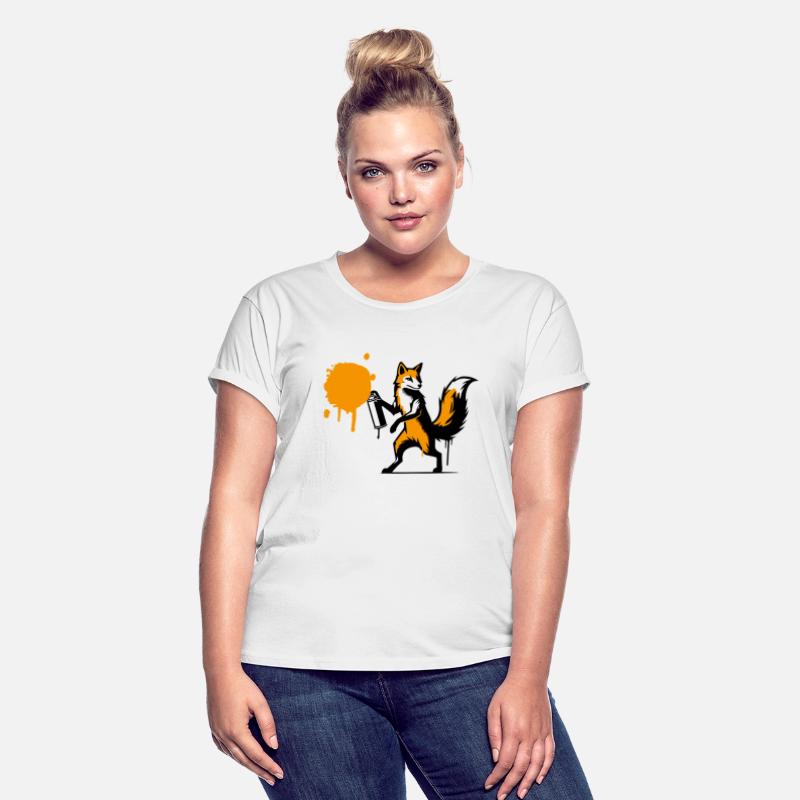 Graffiti Fox in Creative Stencil Style