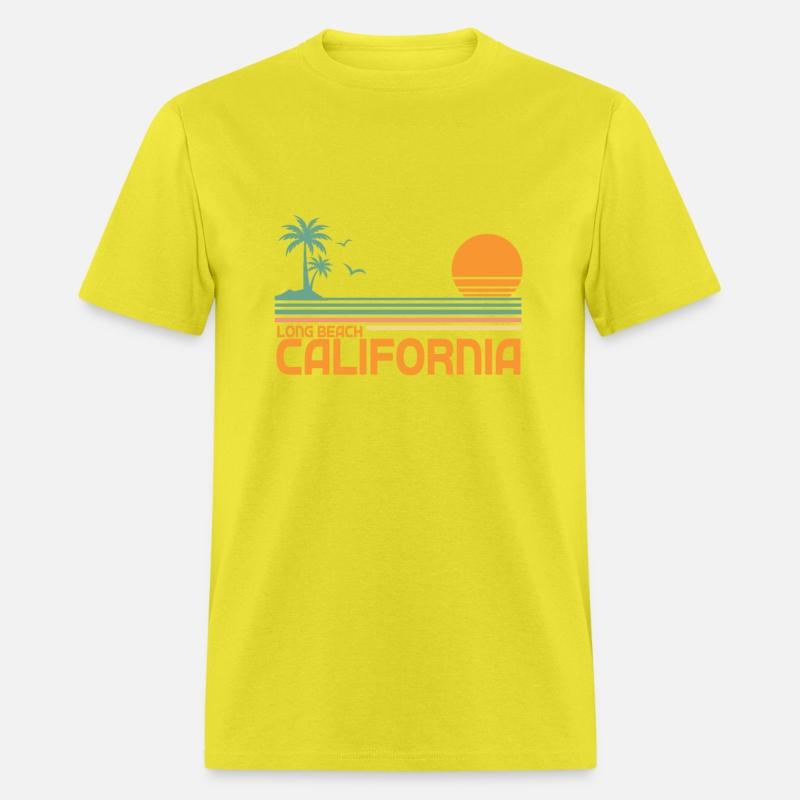 GRAPHIC TEES RETRO LONG BEACH CARIFORNIA VINTAGE