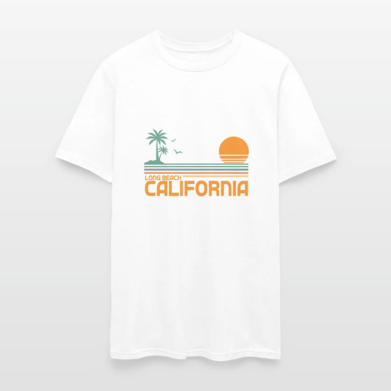 GRAPHIC TEES RETRO LONG BEACH CARIFORNIA VINTAGE