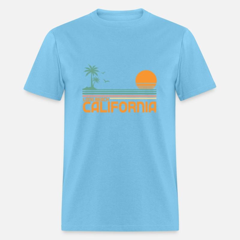 GRAPHIC TEES RETRO LONG BEACH CARIFORNIA VINTAGE