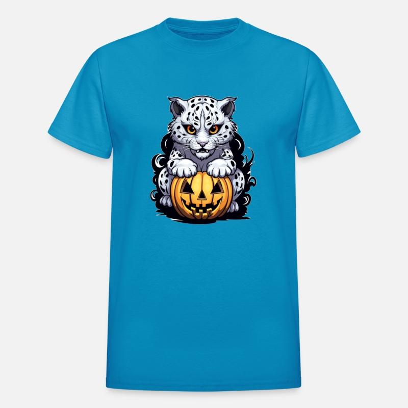 Halloween snow leopard pumpkin