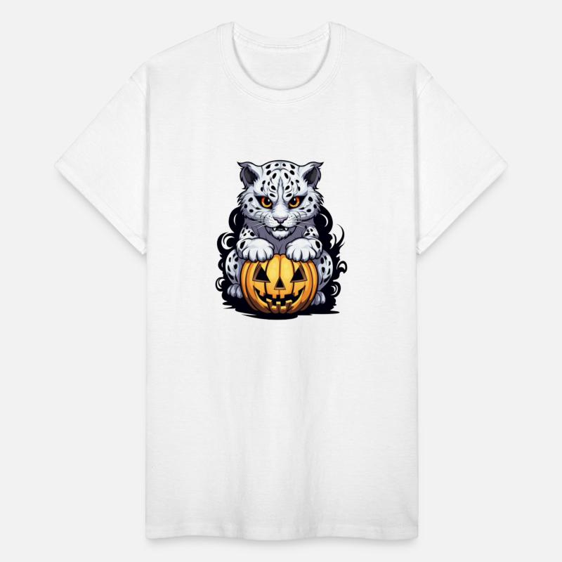 Halloween snow leopard pumpkin