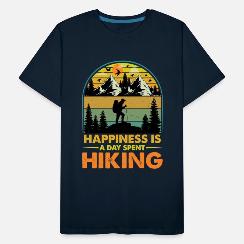 Happiness Is A Day Spent Hiking T Shirt Design