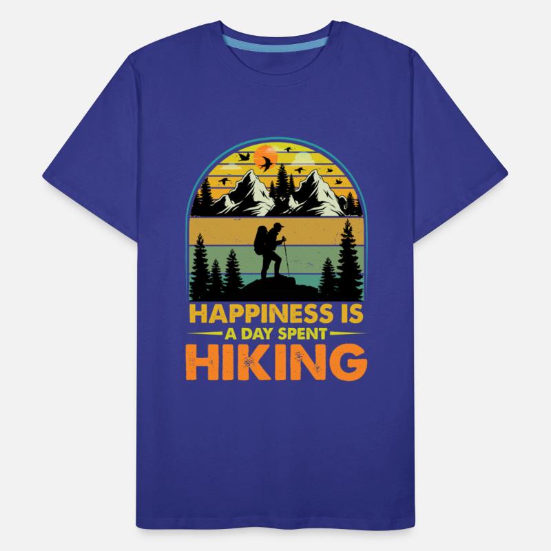 Happiness Is A Day Spent Hiking T Shirt Design