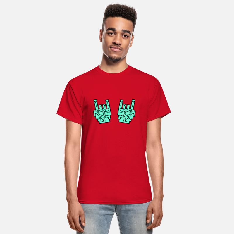 Heavy metal nerd electronic circuits hand gesture