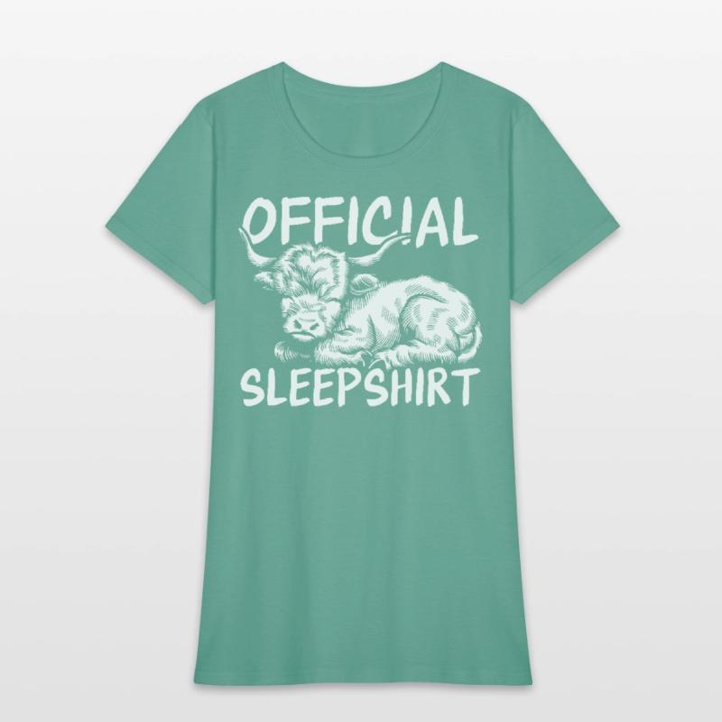 Highland Cow Official Sleepshirt Cute Farm Animal