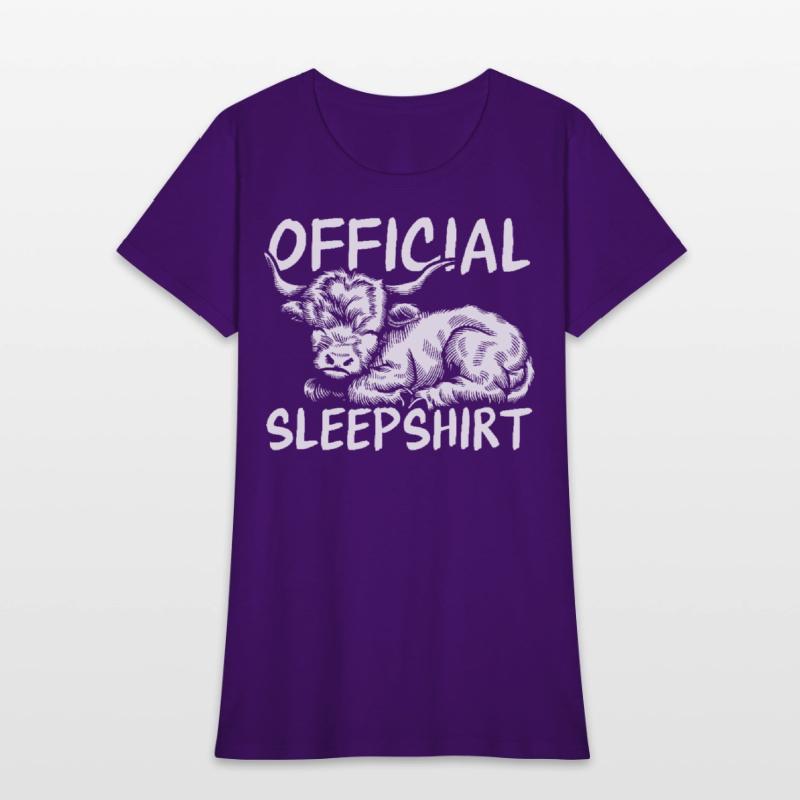 Highland Cow Official Sleepshirt Cute Farm Animal