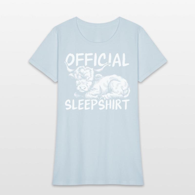 Highland Cow Official Sleepshirt Cute Farm Animal
