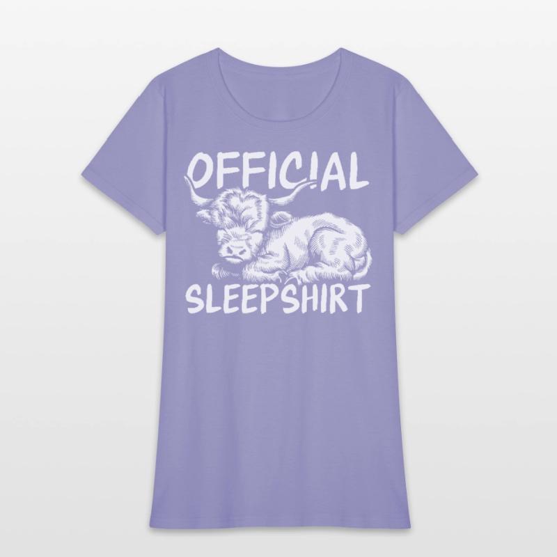 Highland Cow Official Sleepshirt Cute Farm Animal