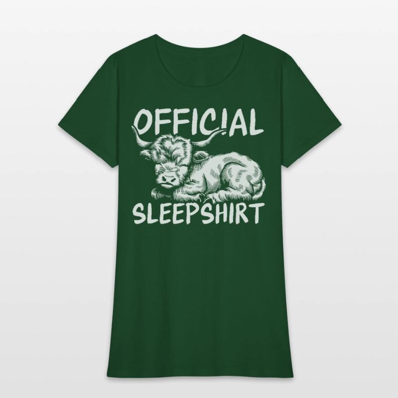 Highland Cow Official Sleepshirt Cute Farm Animal