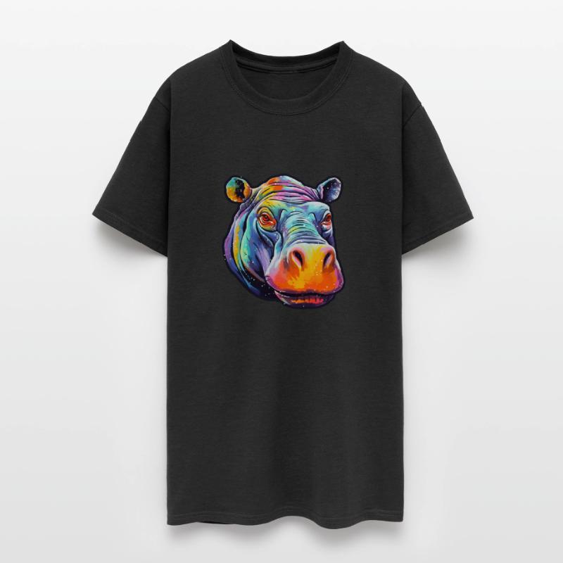 Hip Hippo Psychedelic Splash Colorful Zoo