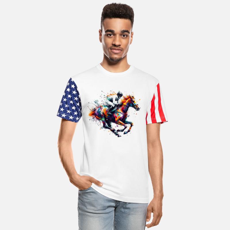 Horse Racing Boy Watercolor art