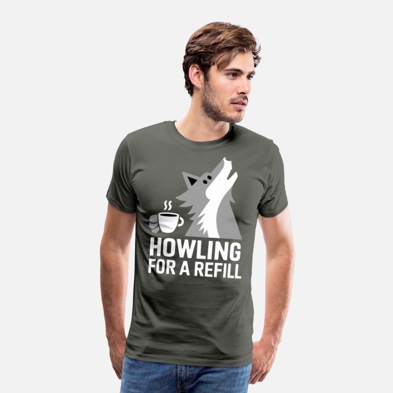 Howling For A Refill Coffee Wolf Humor