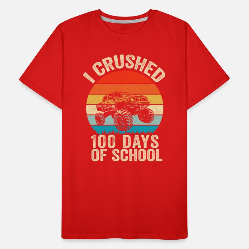 I Crushed 100 Days Of School Kid Boy Monster Truck