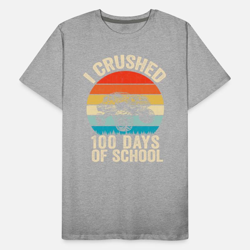 I Crushed 100 Days Of School Kid Boy Monster Truck