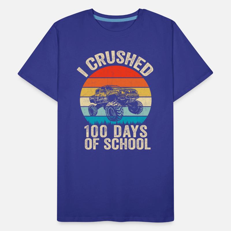 I Crushed 100 Days Of School Kid Boy Monster Truck