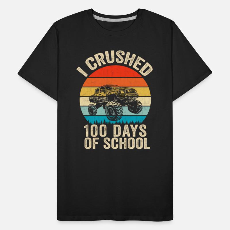 I Crushed 100 Days Of School Kid Boy Monster Truck