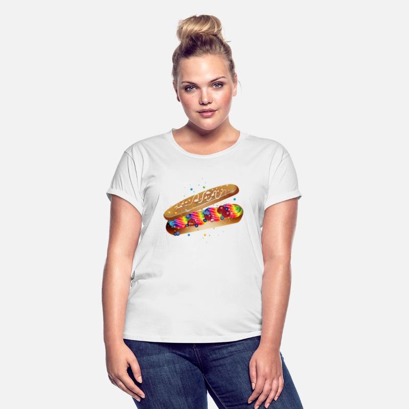 Illustration of a filled colorful eclair