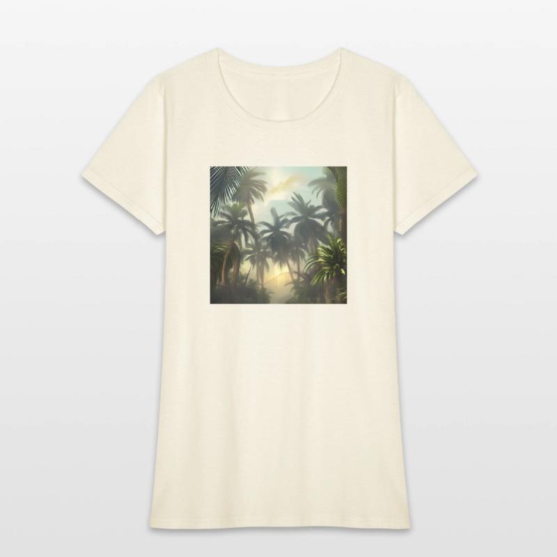 Jungle with palm trees