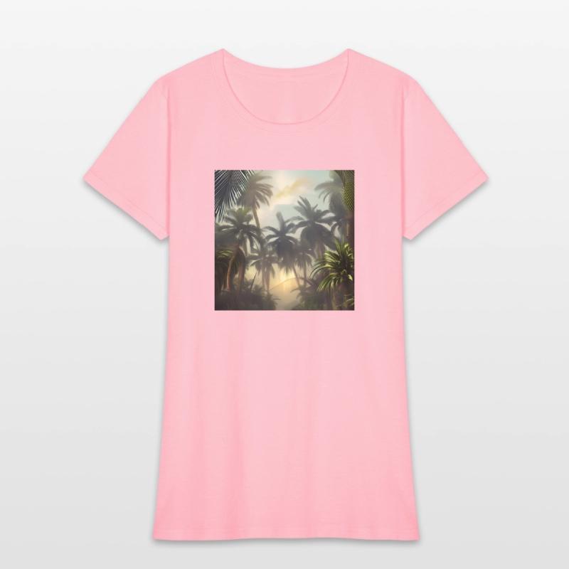 Jungle with palm trees