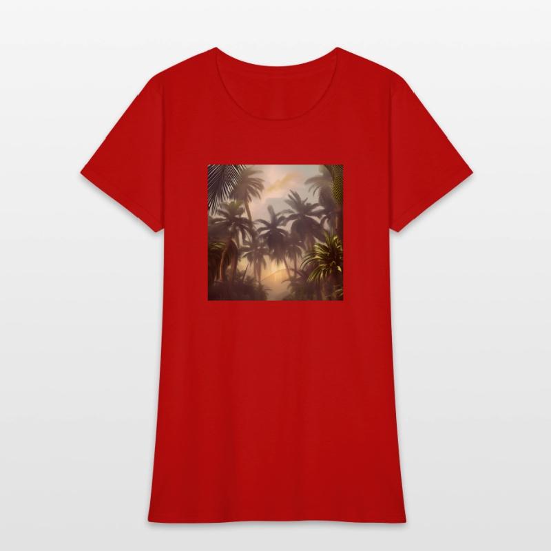 Jungle with palm trees