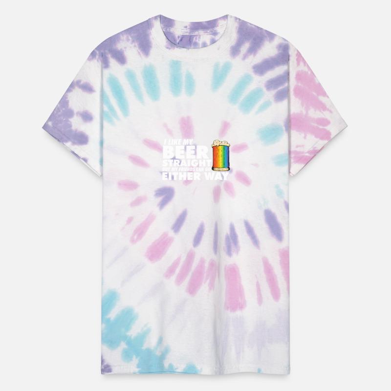 LGBT Proud Ally I Like My Beer Straight Rainbow