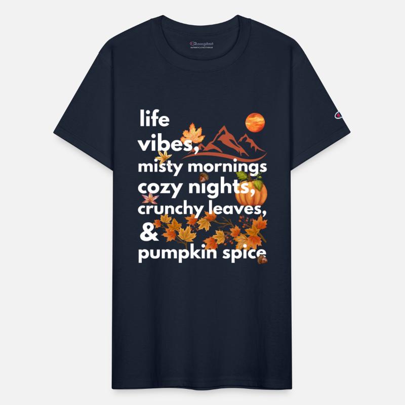life vibes misty mornings cozy nights crunchy